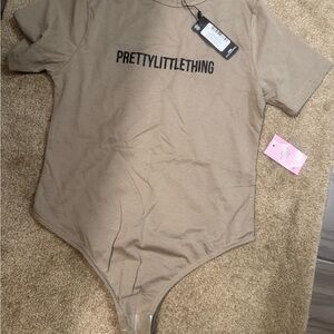 PrettyLittleThing Beige Kids Bodysuit